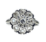 Bague 51 Bague en or blanc 18 carats et diamants 58 Facettes AB322