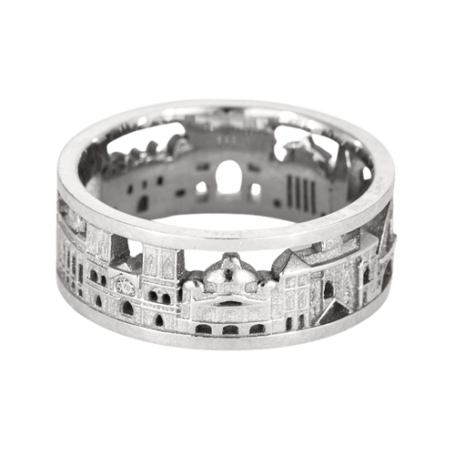 Bague 54 PHILLIPE TOURNAIRE- VOYAGE (Paris) - Anneau en or blanc 58 Facettes DV0795-4-54-3