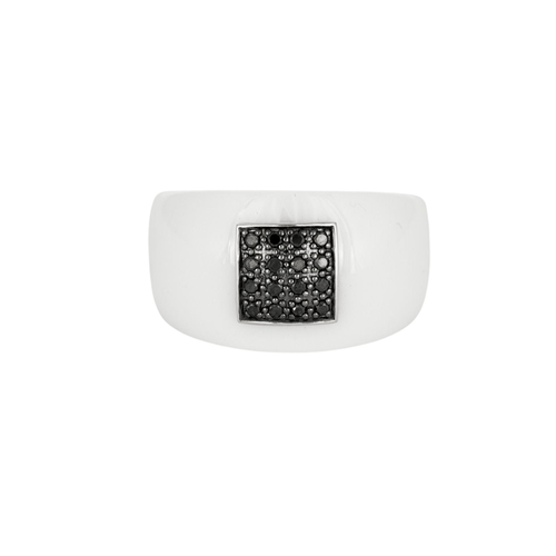 Bague 56 Bague or blanc céramique blanche 58 Facettes 3131211