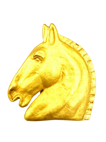 Broche HERMES - Broche vintage plaquée or 58 Facettes