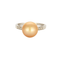 Bague 52 Bague or blanc perle Gold avec diamants 58 Facettes 519274