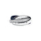 Bague 52 Cartier Trinity - Bague en or blanc, platine, céramique noire et diamants 58 Facettes 35250