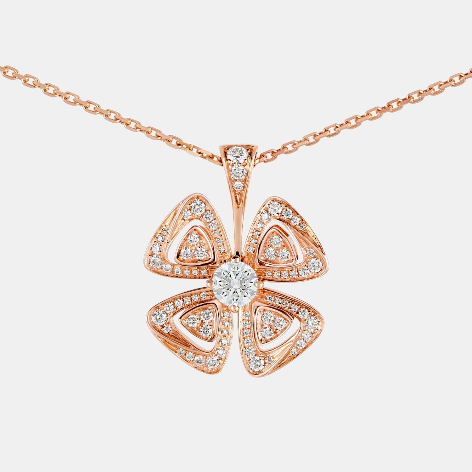 Collier Fiorever Or rose Diamant 0.6ct