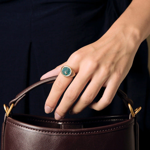 Bague 50,5 BULGARI - MONETE - Rare bague en or jaune et pièce de monnaie antique 58 Facettes 58FC12