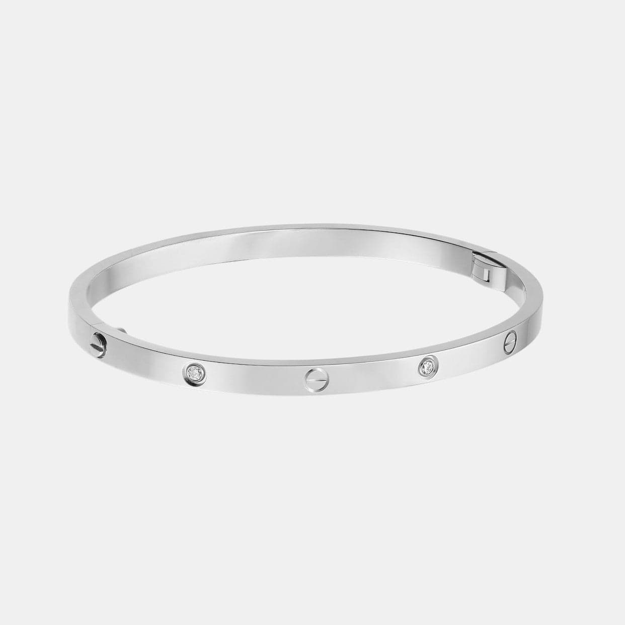 Bracelet LOVE Petit Modèle Or Gris 6 Diamants