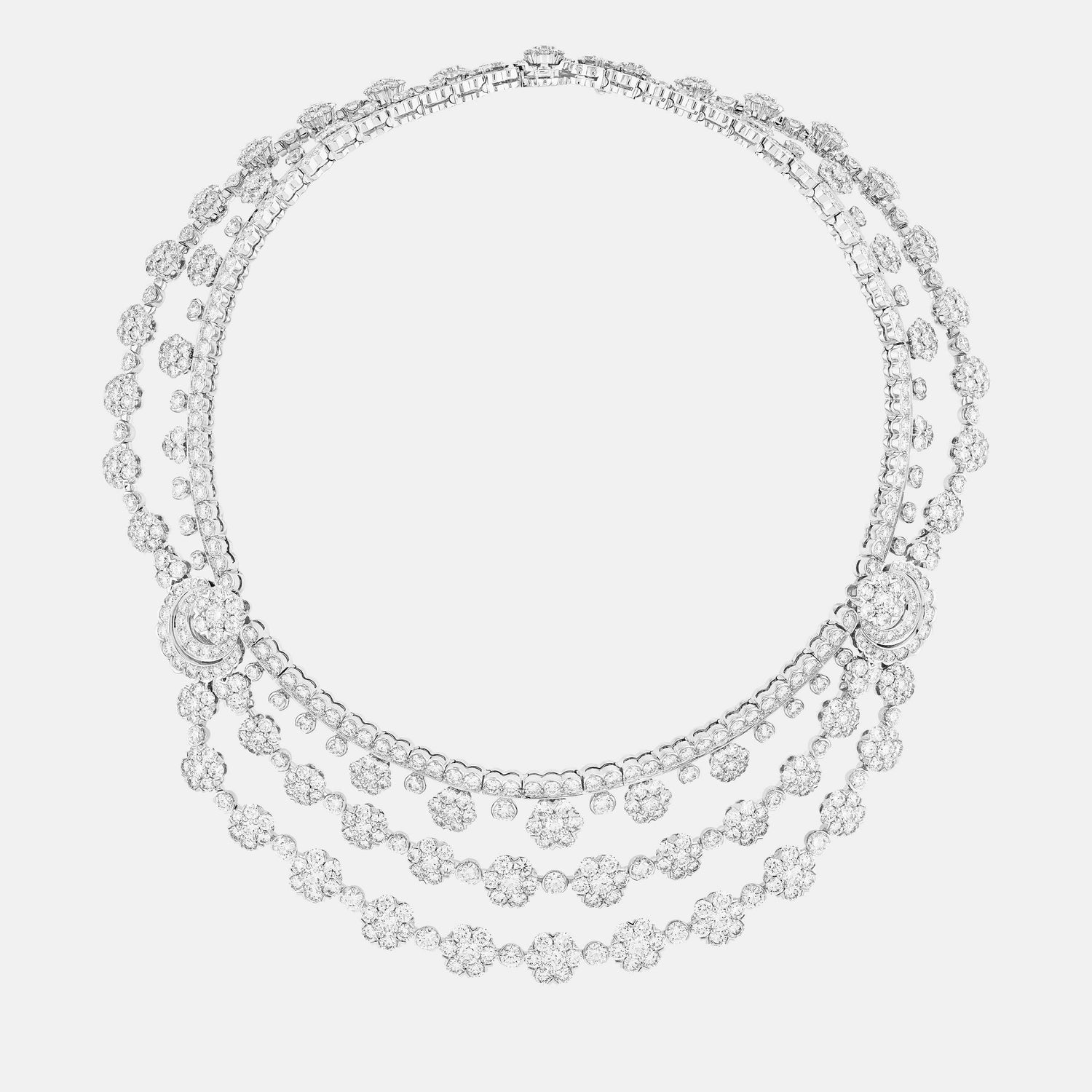 Collier Snowflake Platine Diamant 63.86ct