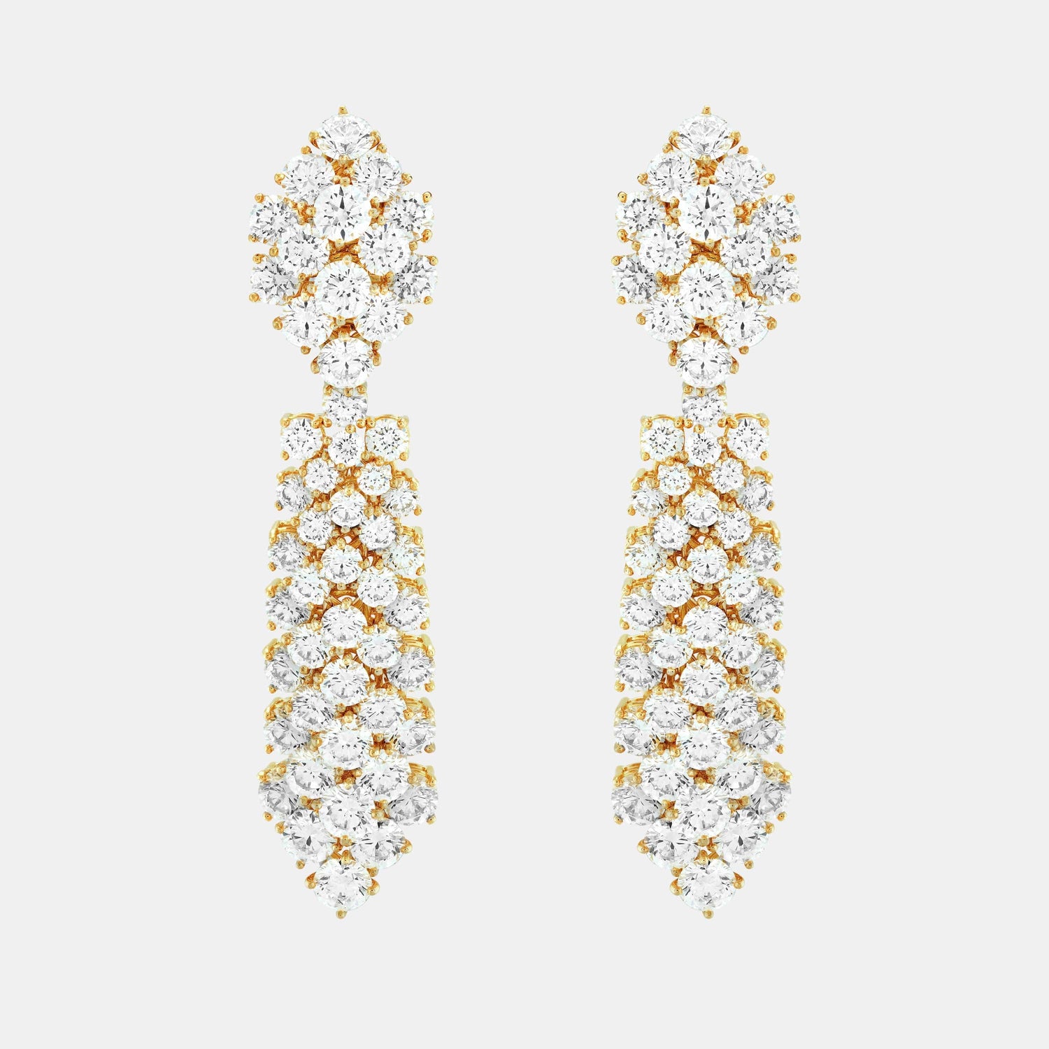 Boucles d'oreilles A Cheval Or jaune Diamant 17.38ct