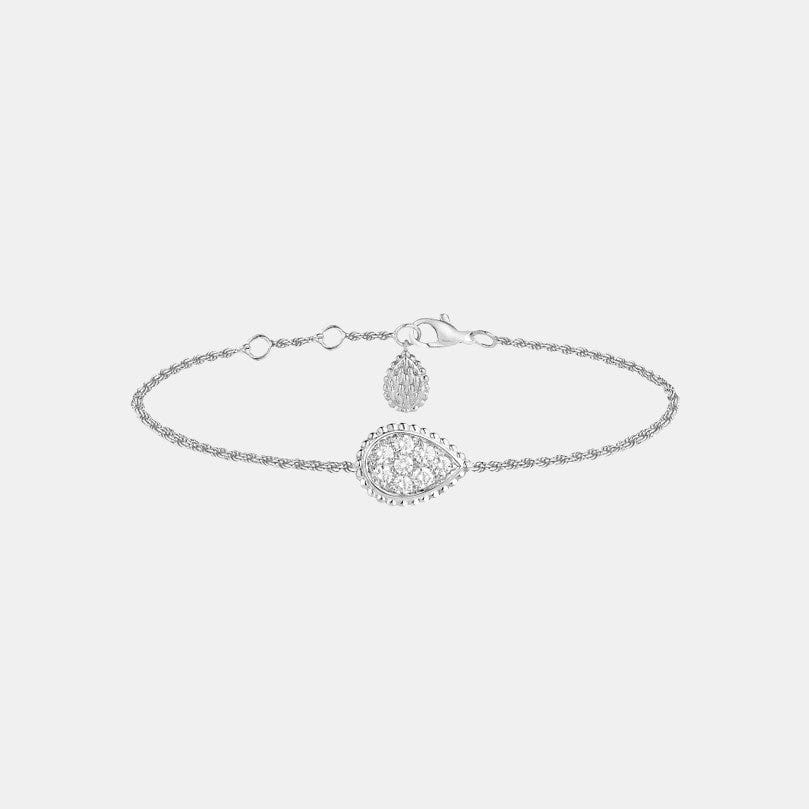 Bracelet Serpent Bohème S Motif Or blanc Diamant 0.32ct