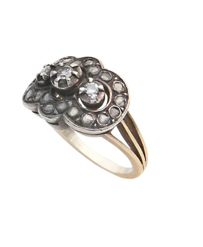 Bague 51 Alliance aux rosaces - Bague en or 18K et diamants 58 Facettes BO220233/ALLIANCEAUXROSACES/PHOTO