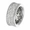 Bague 54 Alliance tour complet en or blanc 750 et diamants 58 Facettes OC-61E00505