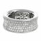 Bague 54 Alliance tour complet en or blanc 750 et diamants 58 Facettes OC-61E00505