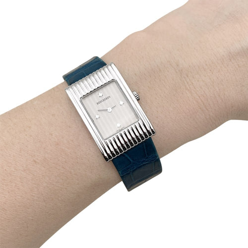 Montre Boucheron Reflet - Montre moyen modèle en acier sur cuir 58 Facettes 35339
