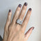 Bague 58 Bague cocktail rétro en or blanc 18 carats et diamants 58 Facettes an01
