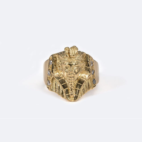 Bague 17 / Oro Giallo Bague sphinx en or jaune et diamants 58 Facettes ANL464
