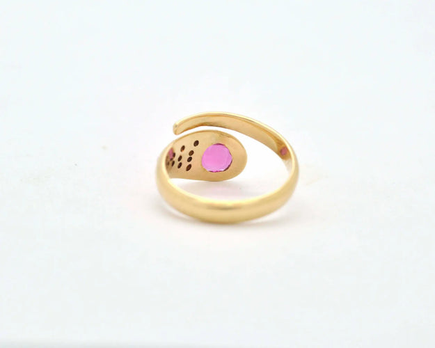 Bague Bague serpent en or jaune 18 kt avec rubis 0,80 ct et diamants 58 Facettes 8951