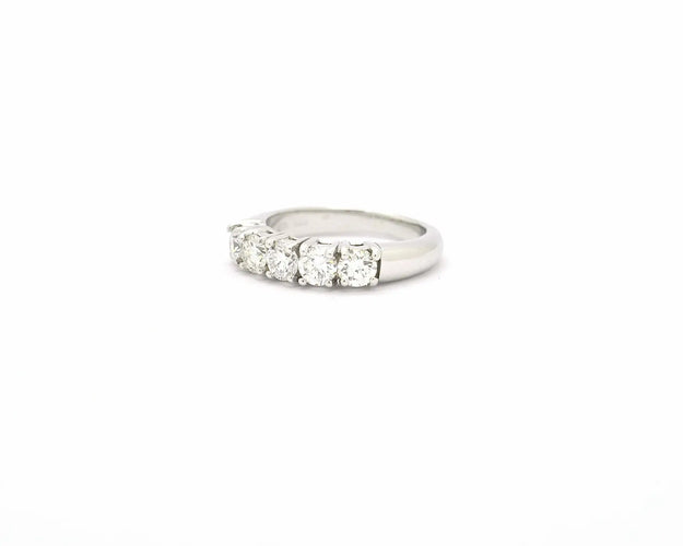 Bague Bague rivière - Diamants 1,25 ct en or blanc 18 carats 58 Facettes 9945