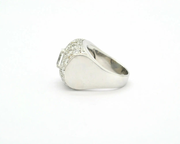 Bague 50 Bague bandeau en or blanc 18 ct avec diamants 3,31 ct 58 Facettes 9497