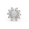 Bague Bague fleur en or blanc avec diamants 2,1 ct 58 Facettes 17335