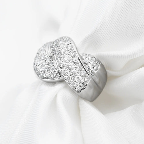 Bague Recarlo - Bague en or blanc 18 ct avec diamants 2 carats 58 Facettes 14513