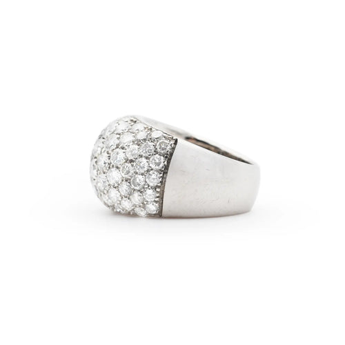 Bague Bague bandeau en or blanc 18 ct avec diamants 2,80 ct 58 Facettes 17315