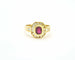Bague Bague en or jaune 18 ct avec rubis birman 0,50 ct et diamants 58 Facettes 10292