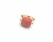 Bague Bague en or jaune 18 ct avec corail méditerranéen 3 ct 58 Facettes 6747