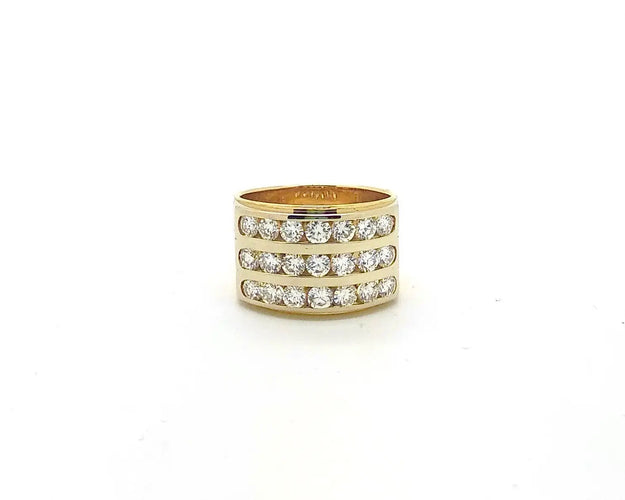 Bague Bague en or jaune sertie de diamants 58 Facettes 5394
