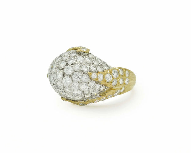 Bague Bague en or jaune et blanc 18 ct avec diamants 3,00 ct 58 Facettes 7246