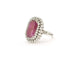 Bague Bague en or blanc avec rubis birman 8,93 ct et diamants 58 Facettes 13417