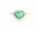 Bague 53 Bague en or blanc 18 carats avec émeraude 2,07 ct et diamants 58 Facettes 12054