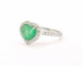 Bague 53 Bague en or blanc 18 carats avec émeraude 2,07 ct et diamants 58 Facettes 12054