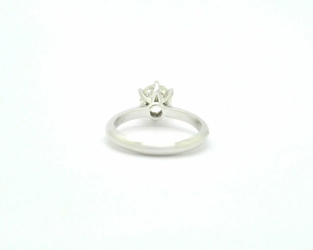 Bague 53 Bague solitaire - Diamant 1,18 ct en or blanc 18 ct 58 Facettes 9903