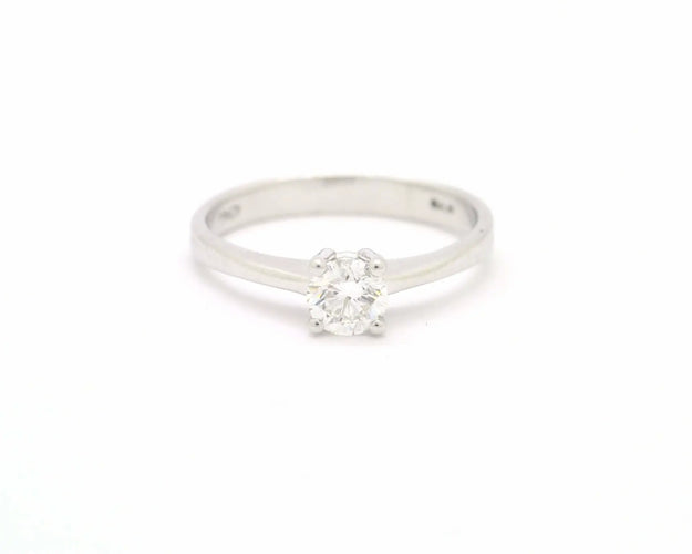 Bague Bague solitaire - Diamant 0,46 ct en or blanc 18 ct 58 Facettes 8067