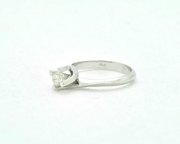 Bague Bague solitaire - Diamant 0,37 ct en or blanc 18 kt 58 Facettes 8171
