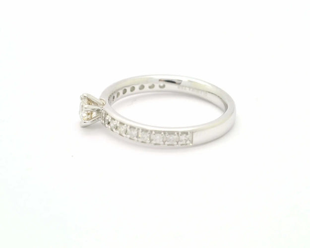 Bague 52 Glamira Alegra - Bague en or blanc 18 carats et diamants 58 Facettes 8072