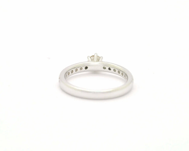 Bague 52 Glamira Alegra - Bague en or blanc 18 carats et diamants 58 Facettes 8072