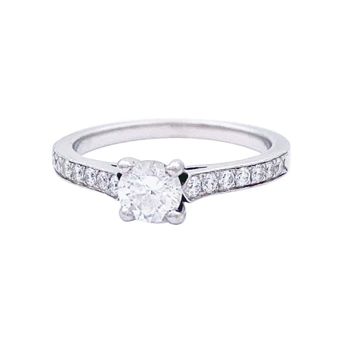Bague 47 Piaget Limelight - Bague solitaire en platine sertie de diamants 58 Facettes 33116