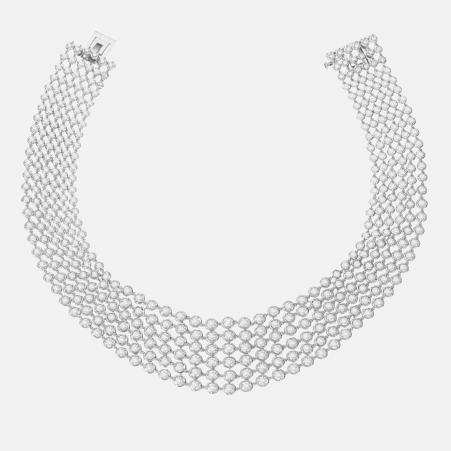 Collier Palmyre Or blanc Diamant 39.45ct