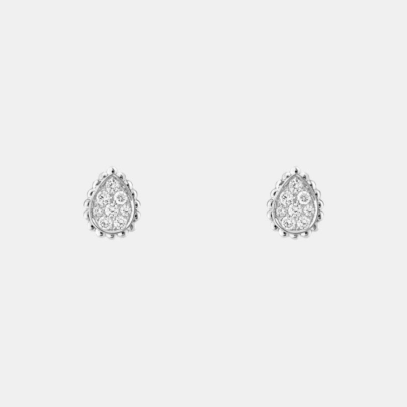 Boucles d'oreilles Serpent Bohème XS Motif Or blanc Diamant 0.25ct