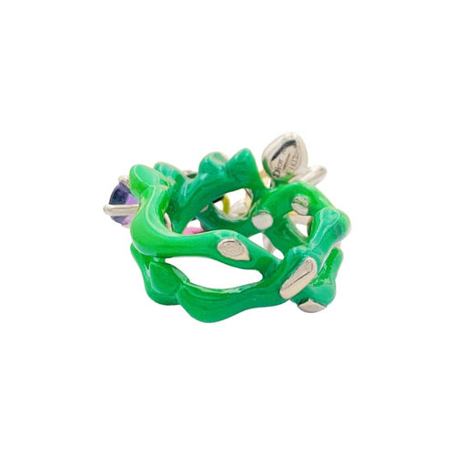 Bague 51 Dior Milly Carnivora - Bague en or blanc laque et pierres précieuses 58 Facettes 35043