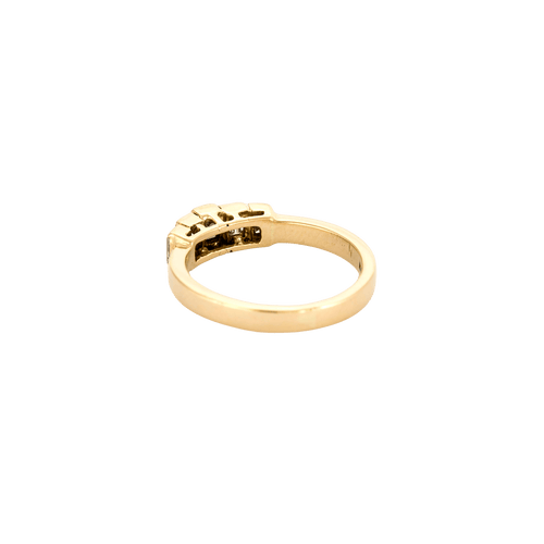 Bague 53 Bague demi-tour en or jaune 18 carats et diamants 58 Facettes BO/240029/