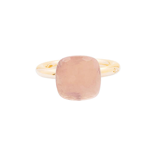 Bague 51 Pomellato Nudo Classic - Bague en or rose et blanc et quartz rose 58 Facettes 35300