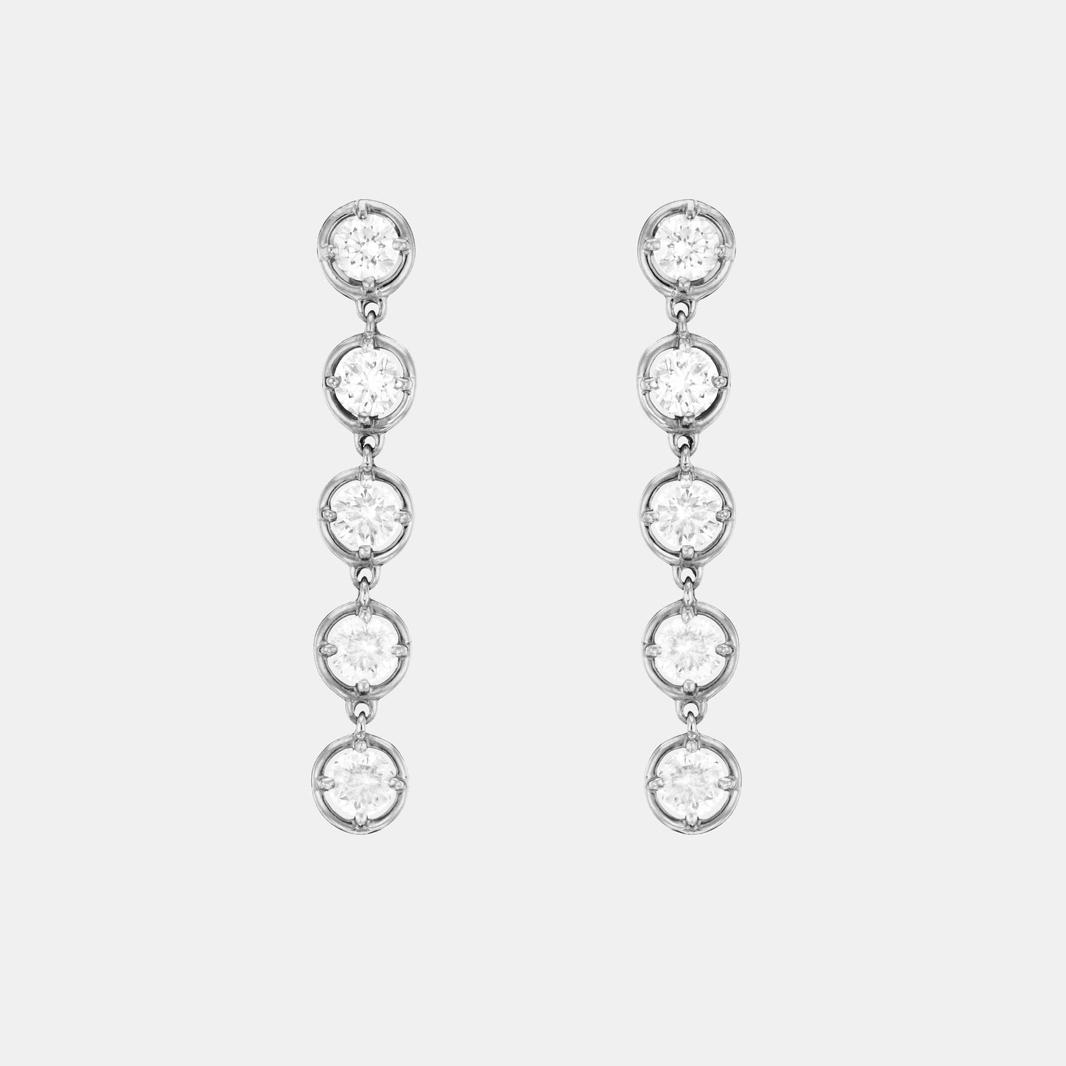 Boucles d'oreilles Palmyre Or blanc Diamant 1.53ct