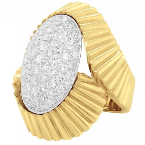 Bague 52 Bague solitaire en or jaune 18 carats et diamants taille brillant 58 Facettes 61E00002