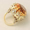 Bague 52 Cerfs-Fleurs - Bague en or jaune 18 carats, citrine et diamants 58 Facettes OC-61H00028