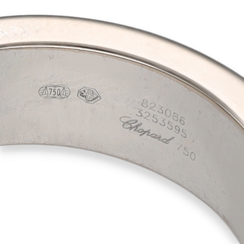 Bague 53 Chopard Happy Diamond - Bague en or gris 18k avec diamant mobile 0,05 ct 58 Facettes FB11097