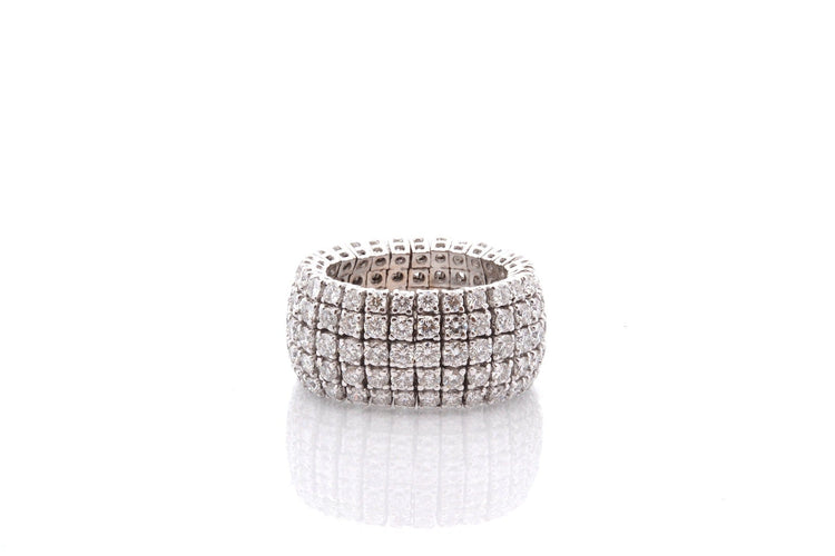 Bague 55 Bague en or blanc 18k sertie de diamants 58 Facettes 26760dv