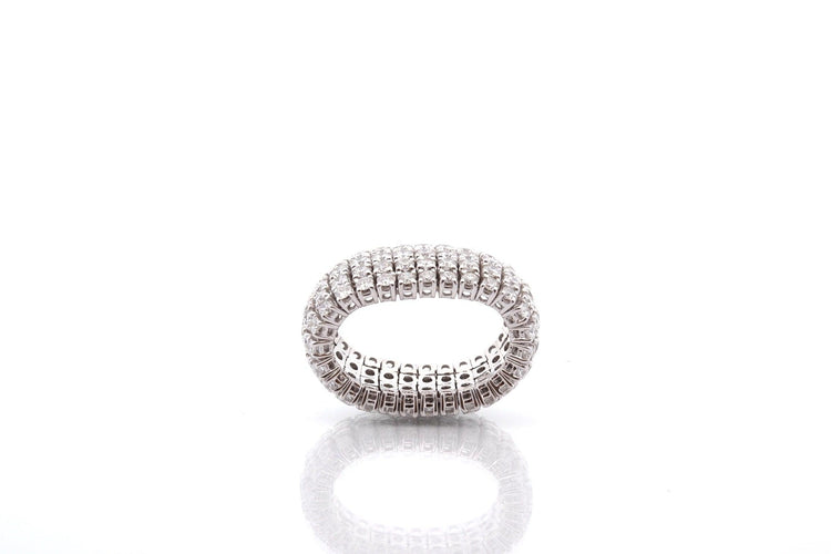 Bague 55 Bague en or blanc 18k sertie de diamants 58 Facettes 26760dv