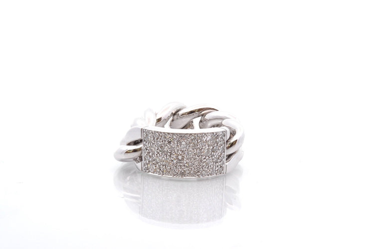 Bague 51 Dior - Bague modèle Gourmette en or 18k et diamants 58 Facettes 26906dv