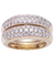 Bague 52 Jumelles - Bague pavée en or jaune 18K et diamants 58 Facettes BO210725/JUMELLES
